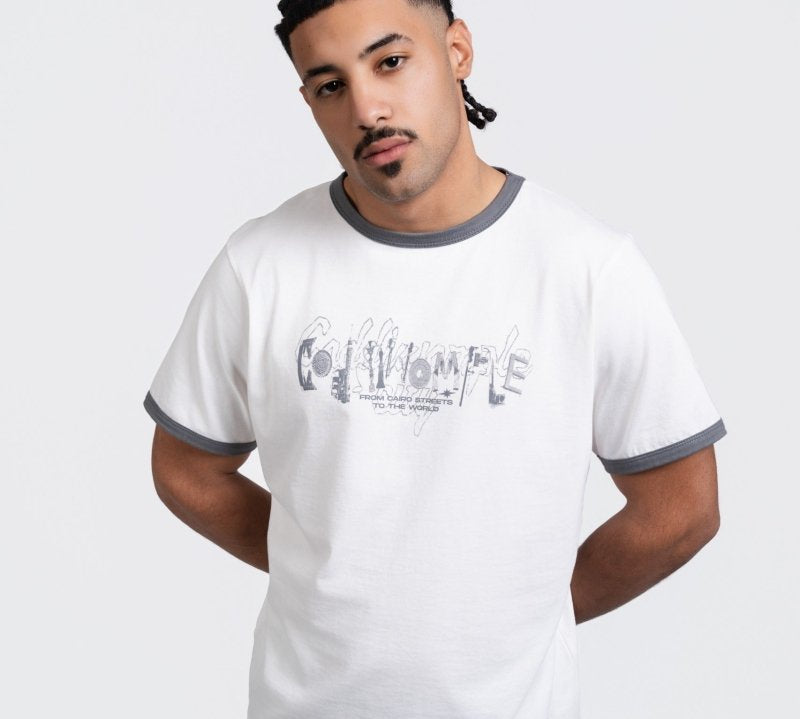 CITY WHITE RINGER TEE - CODDIWOMPLE