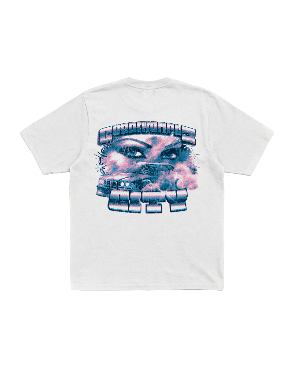 CODDIDRIFT WHITE TEE - CODDIWOMPLE