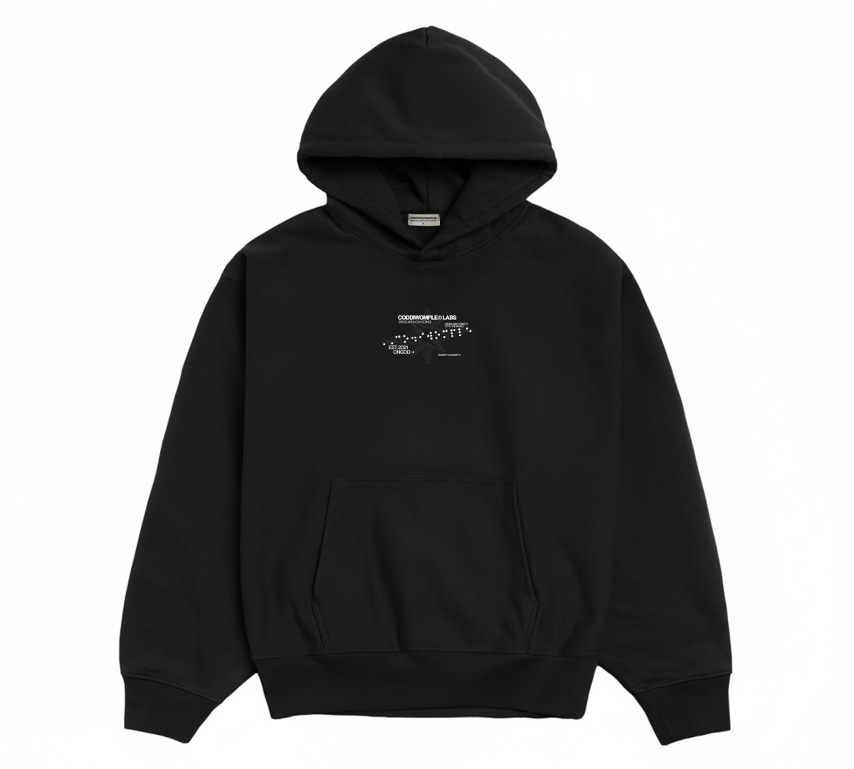 CODDILABS BLACK HOODIE - CODDIWOMPLE