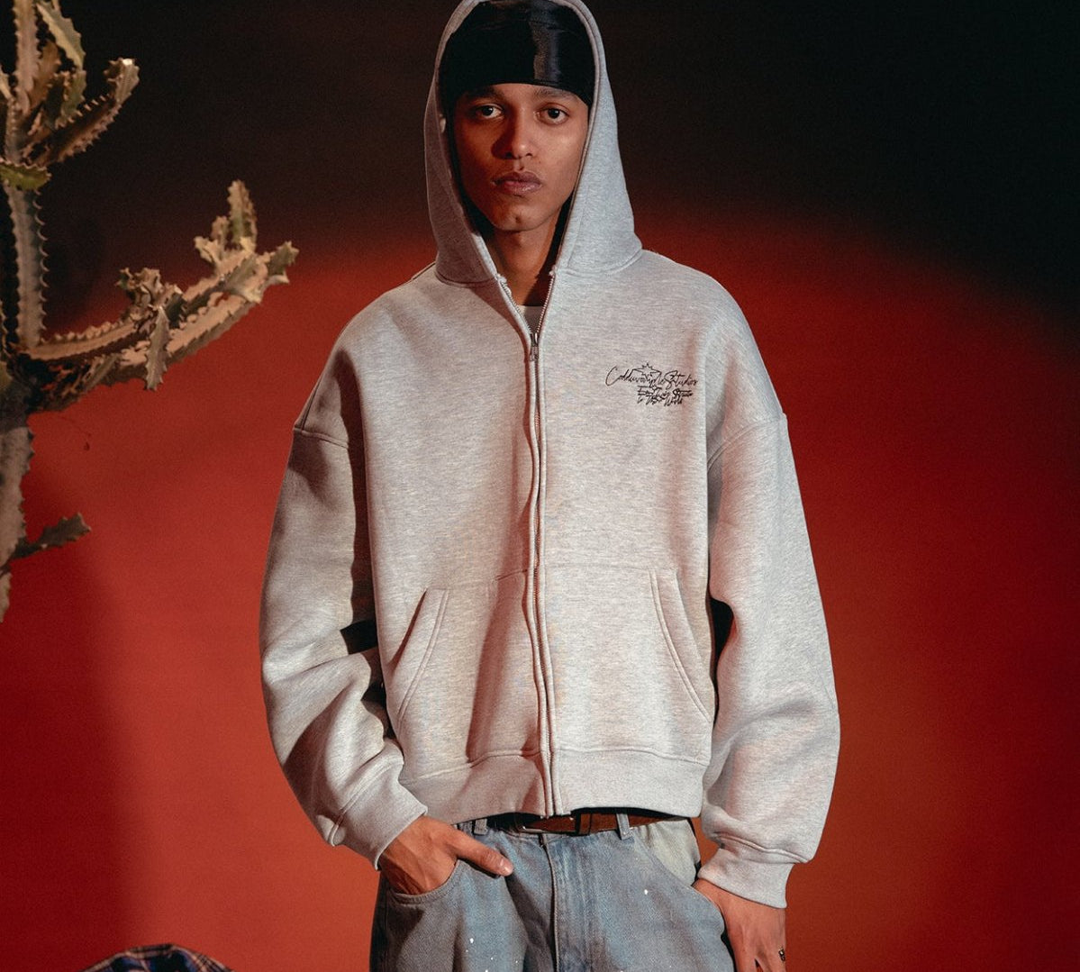 CODDIWOMPLE BASIC EMBROIDERED ZIPUP JACKET - CODDIWOMPLE