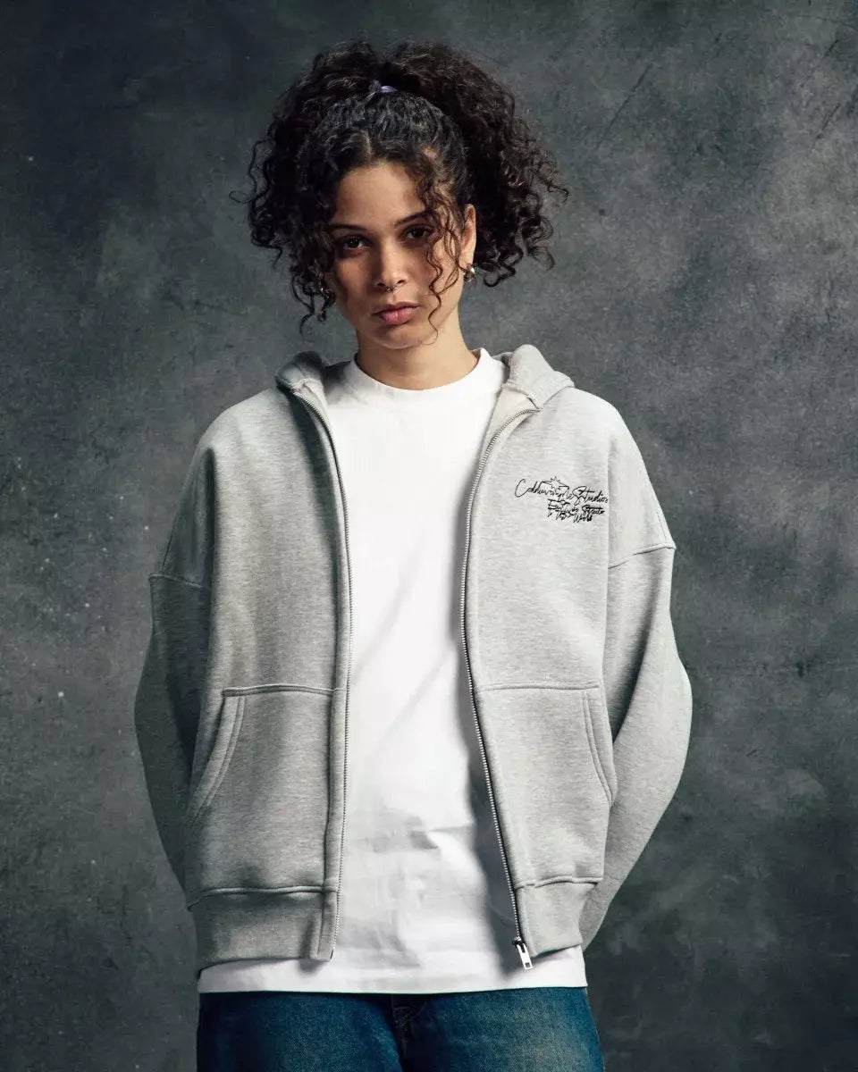 CODDIWOMPLE BASIC EMBROIDERED ZIPUP JACKET - CODDIWOMPLE