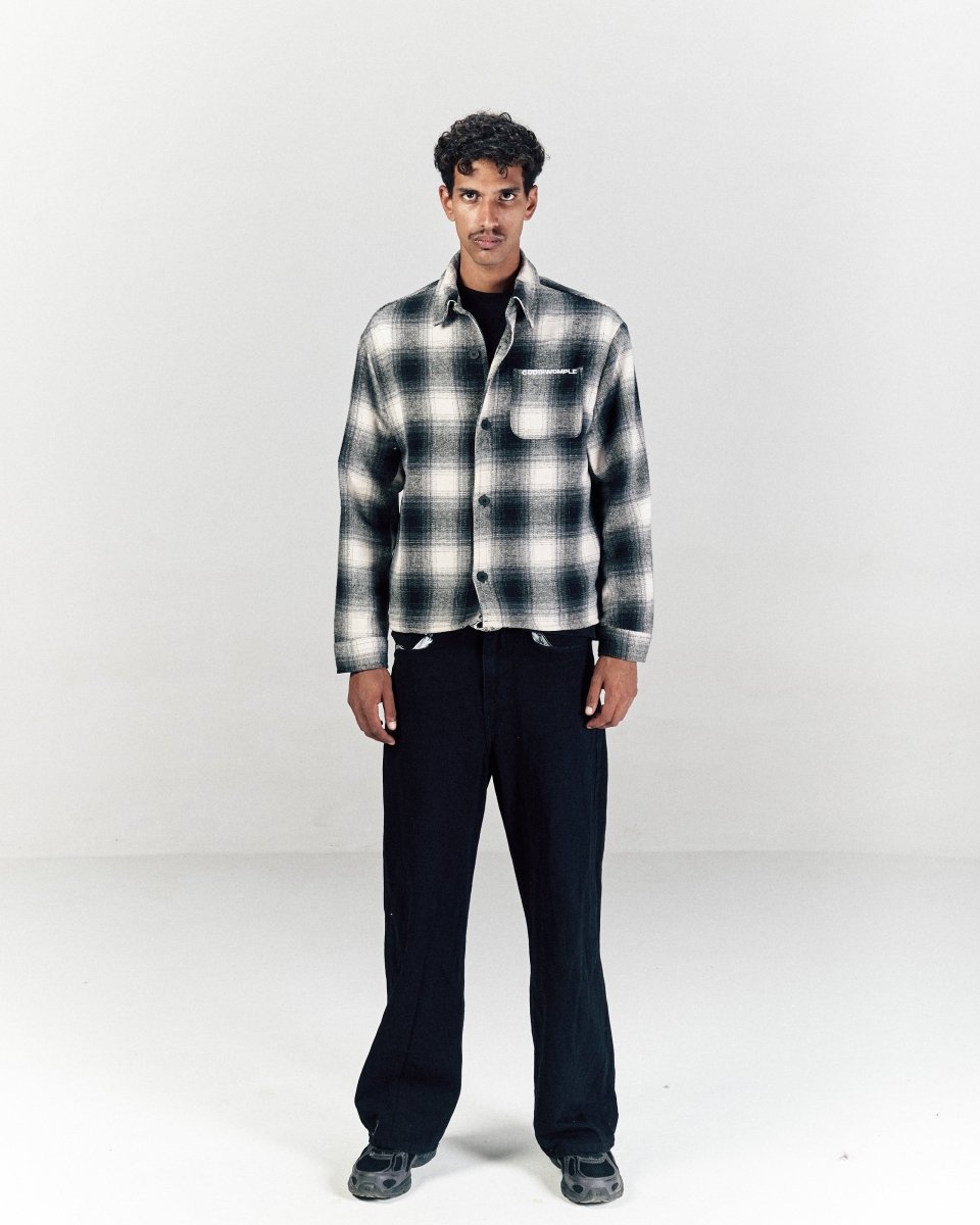 CODDIWOMPLE BLACK PLAID FLANNEL SHIRT - CODDIWOMPLE