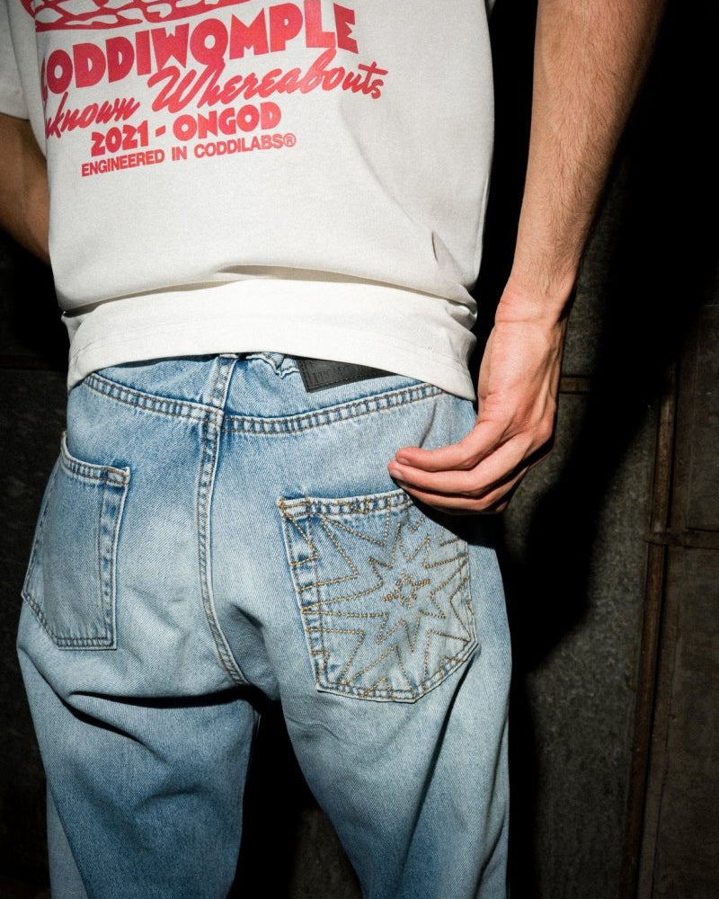 CODDIWOMPLE BLUE BOOTCUT JEANS - CODDIWOMPLE