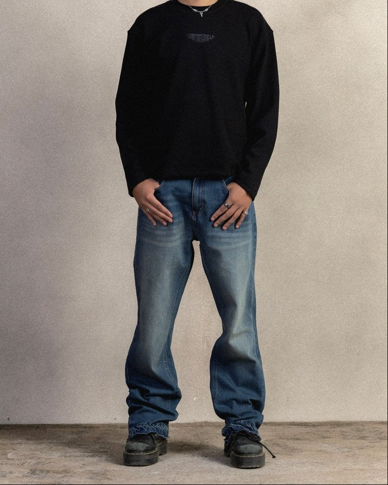 CODDIWOMPLE FADED BOOTCUT JEANS - CODDIWOMPLE