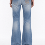 CODDIWOMPLE FLARED BLUE WOMEN JEANS - CODDIWOMPLE
