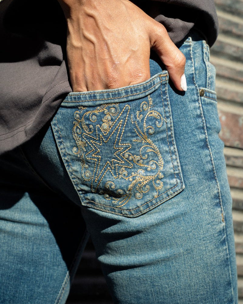 CODDIWOMPLE FLARED FADED WOMEN JEANS - CODDIWOMPLE