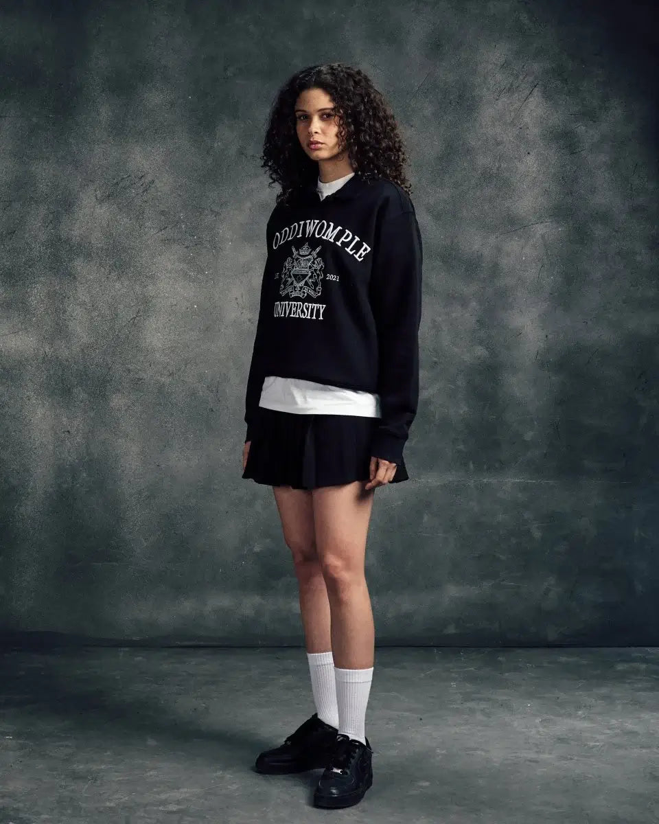 CODDIWOMPLE UNIVERSITY POLO IN BLACK - CODDIWOMPLE