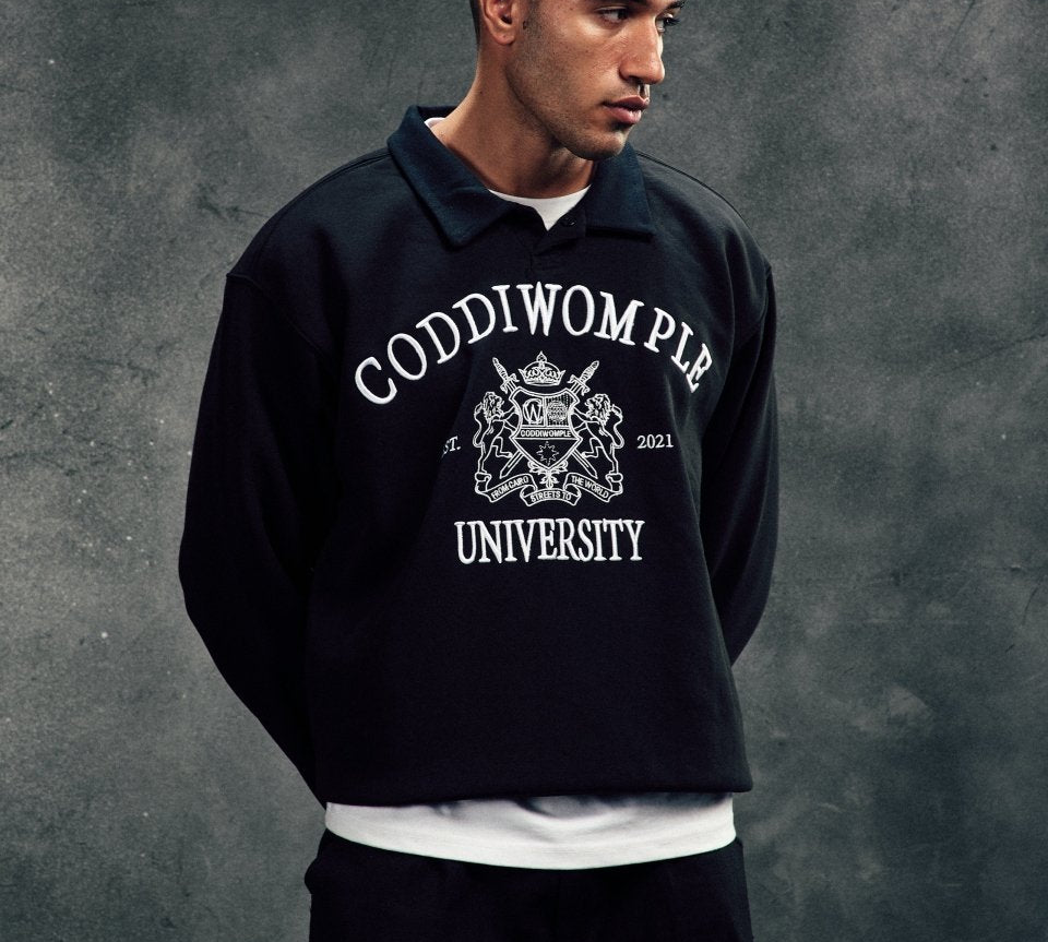 CODDIWOMPLE UNIVERSITY POLO IN BLACK - CODDIWOMPLE