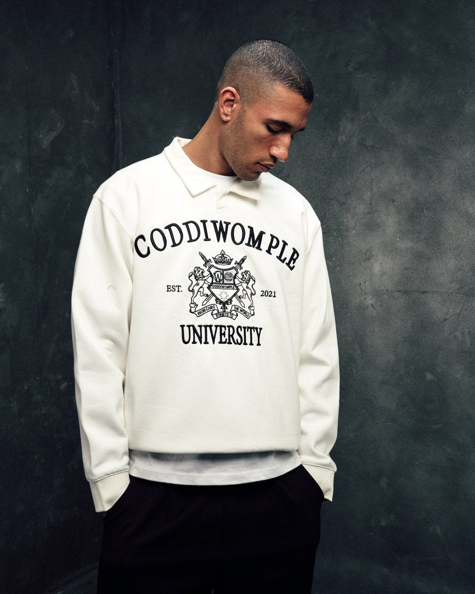 CODDIWOMPLE UNIVERSITY POLO IN CREAM - CODDIWOMPLE