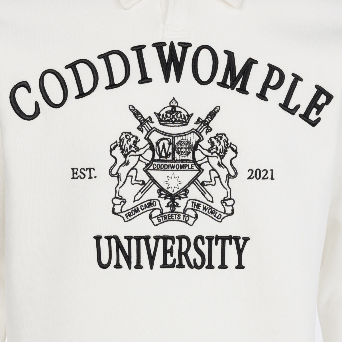 CODDIWOMPLE UNIVERSITY POLO IN CREAM - CODDIWOMPLE