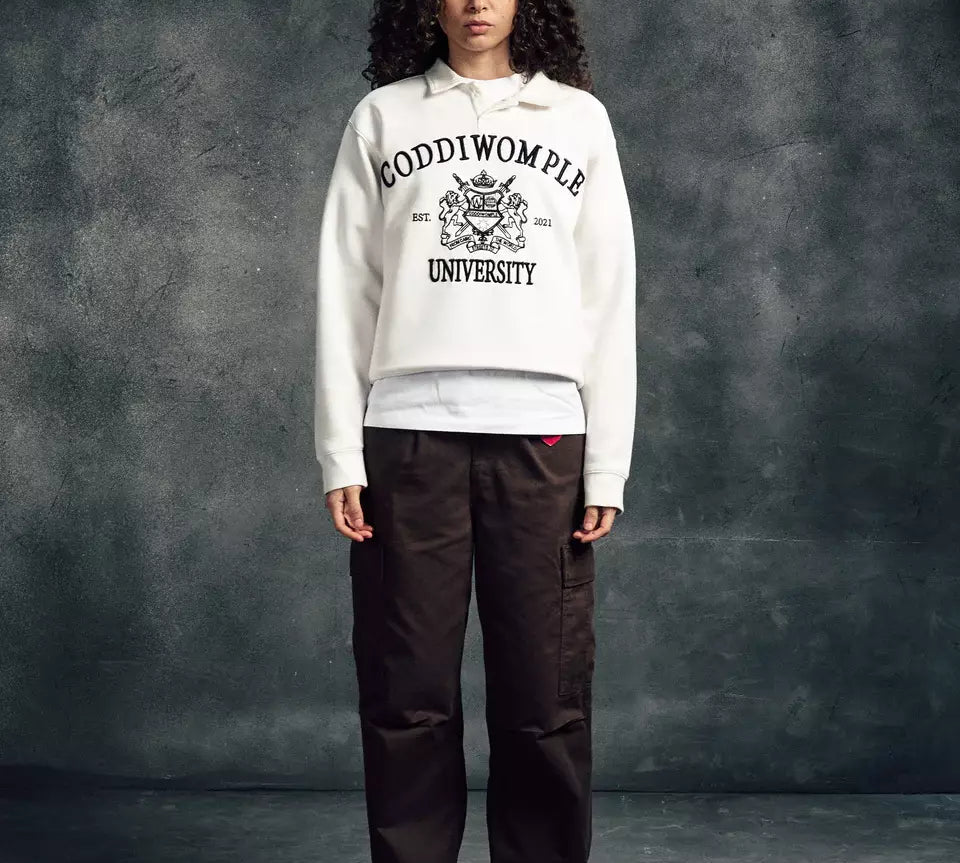 CODDIWOMPLE UNIVERSITY POLO IN CREAM - CODDIWOMPLE