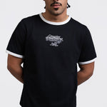 CREATIVE DEPT. BLACK RINGER TEE - CODDIWOMPLE