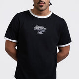 CREATIVE DEPT. BLACK RINGER TEE - CODDIWOMPLE