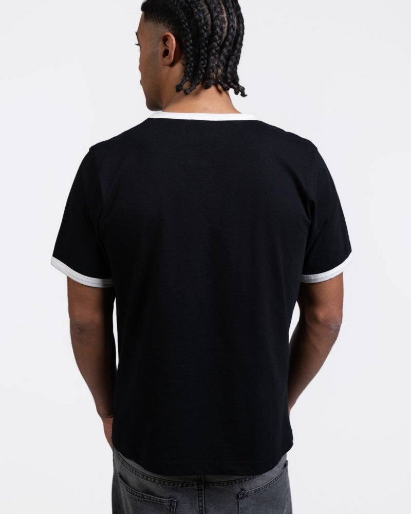 CREATIVE DEPT. BLACK RINGER TEE - CODDIWOMPLE