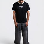 CREATIVE DEPT. BLACK RINGER TEE - CODDIWOMPLE