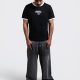 CREATIVE DEPT. BLACK RINGER TEE - CODDIWOMPLE