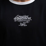 CREATIVE DEPT. BLACK RINGER TEE - CODDIWOMPLE
