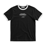 CREATIVE DEPT. BLACK RINGER TEE - CODDIWOMPLE