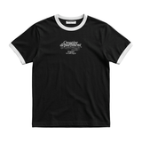 CREATIVE DEPT. BLACK RINGER TEE - CODDIWOMPLE
