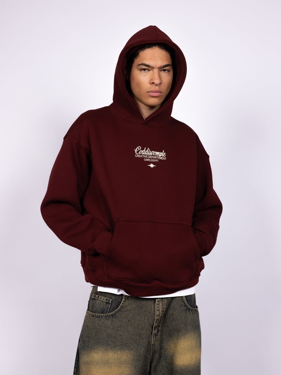 CREATIVE DEPT. MAROON HOODIE - CODDIWOMPLE