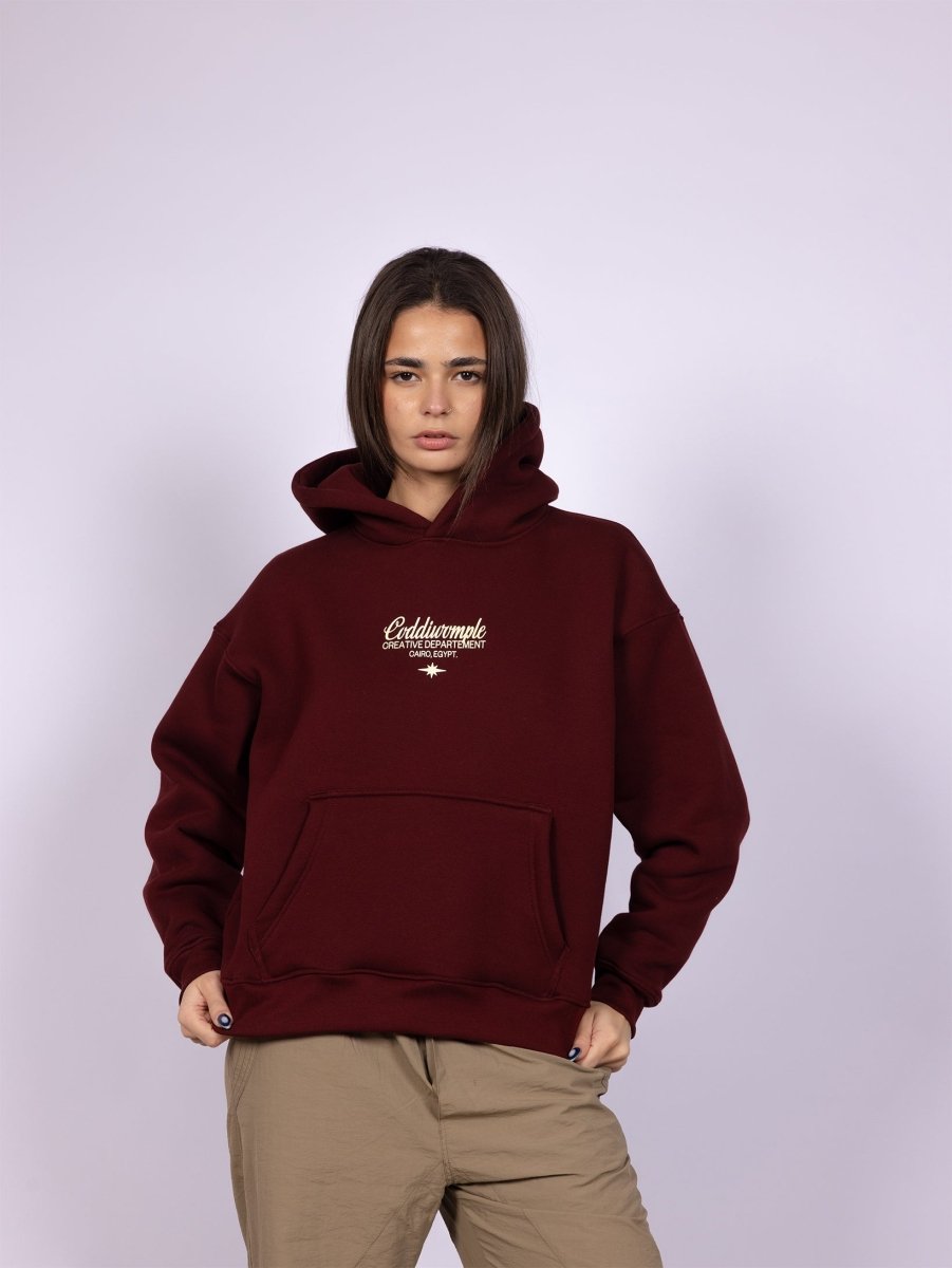 CREATIVE DEPT. MAROON HOODIE - CODDIWOMPLE