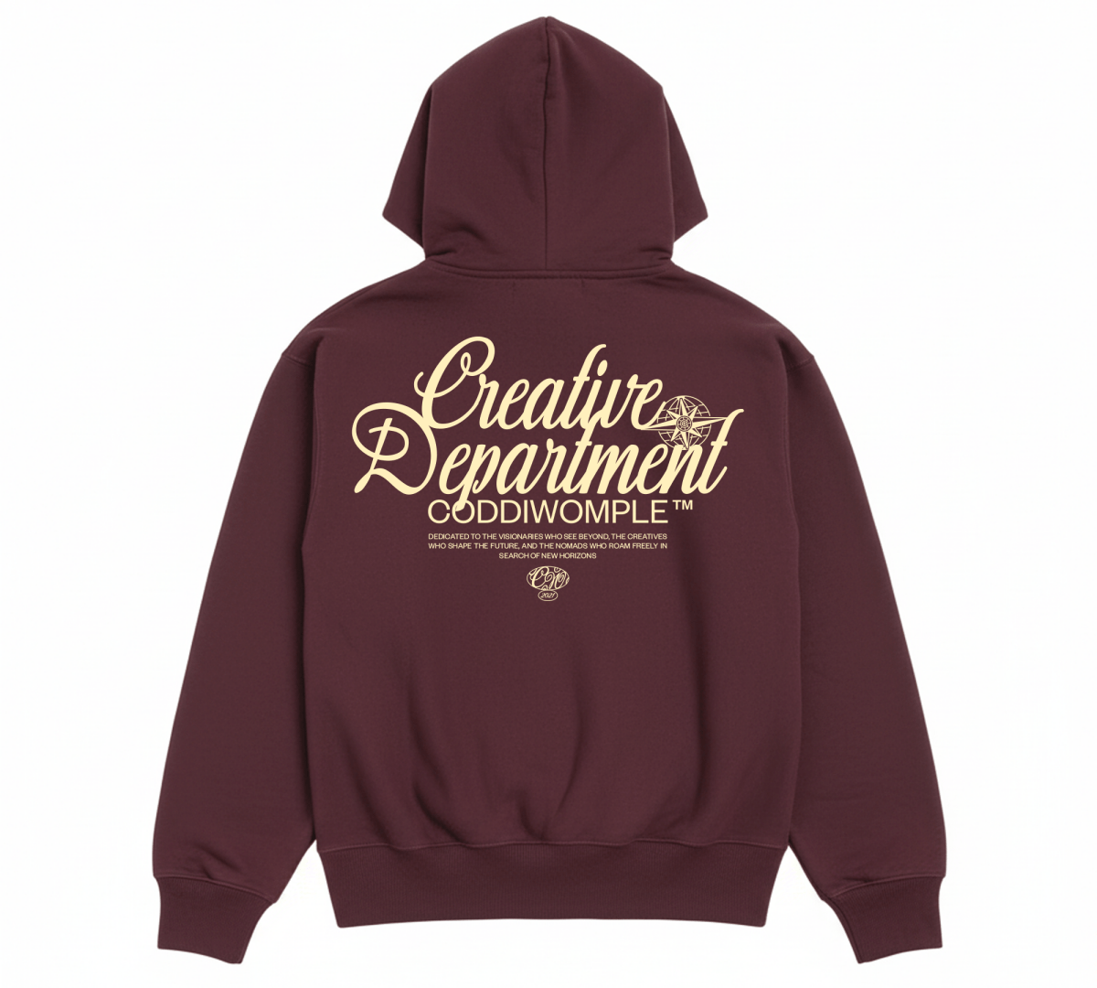 CREATIVE DEPT. MAROON HOODIE - CODDIWOMPLE