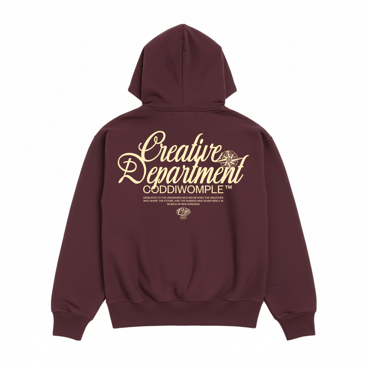CREATIVE DEPT. MAROON HOODIE - CODDIWOMPLE