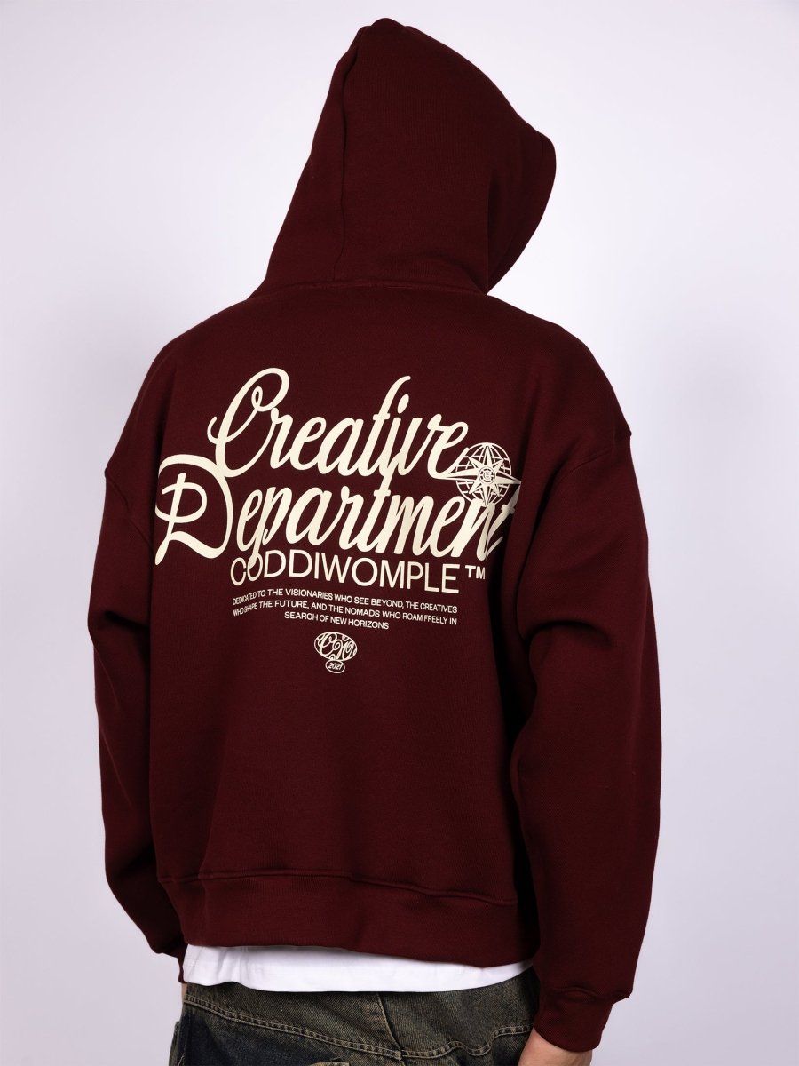 CREATIVE DEPT. MAROON HOODIE - CODDIWOMPLE