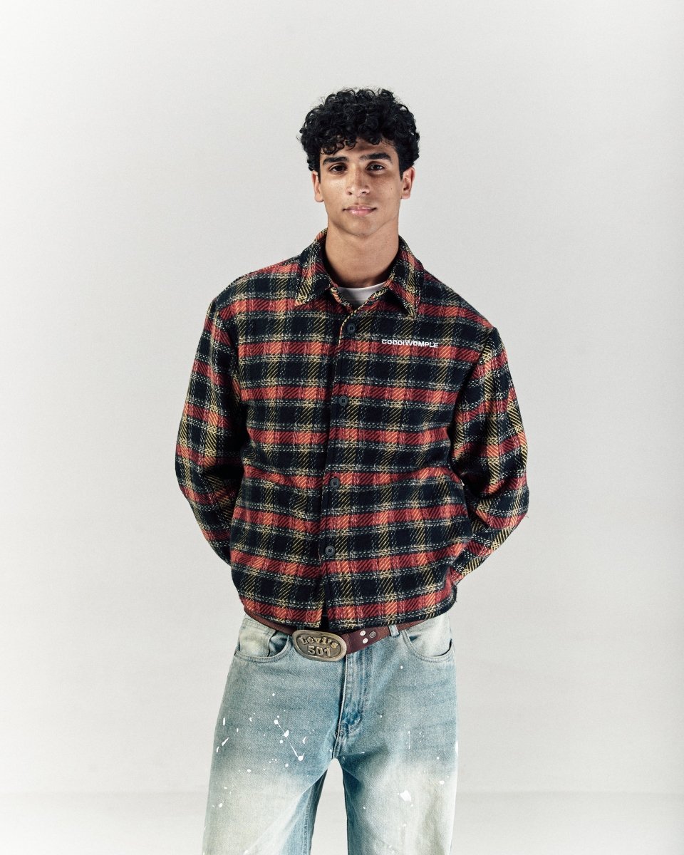 EMBER PLAIDED FLANNEL SHIRT - CODDIWOMPLE