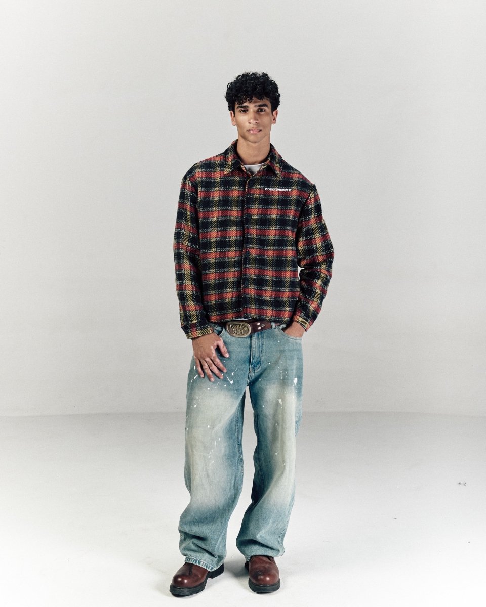 EMBER PLAIDED FLANNEL SHIRT - CODDIWOMPLE