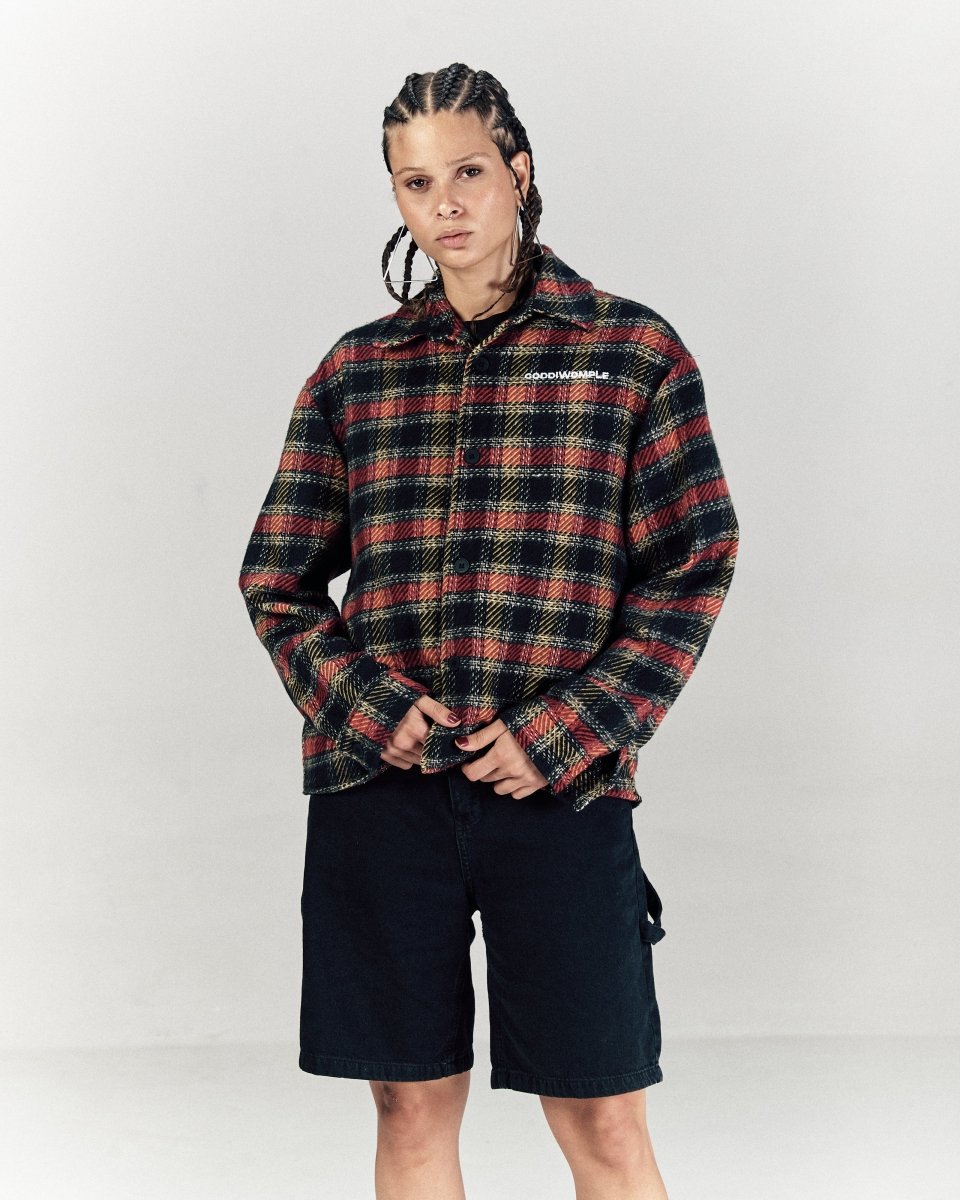 EMBER PLAIDED FLANNEL SHIRT - CODDIWOMPLE