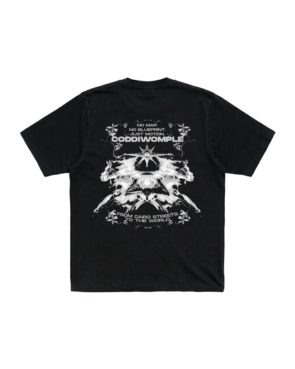 FIRE HORSE BLACK TEE - CODDIWOMPLE