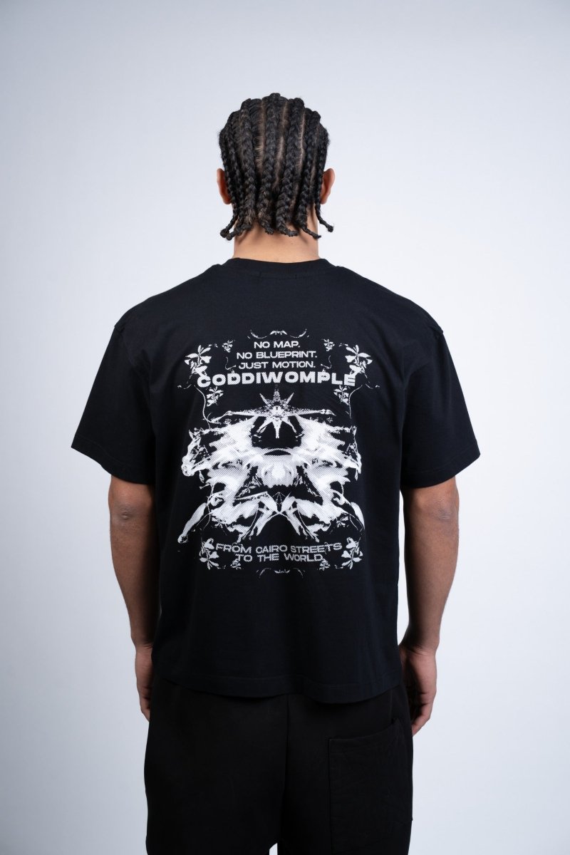 FIRE HORSE BLACK TEE - CODDIWOMPLE