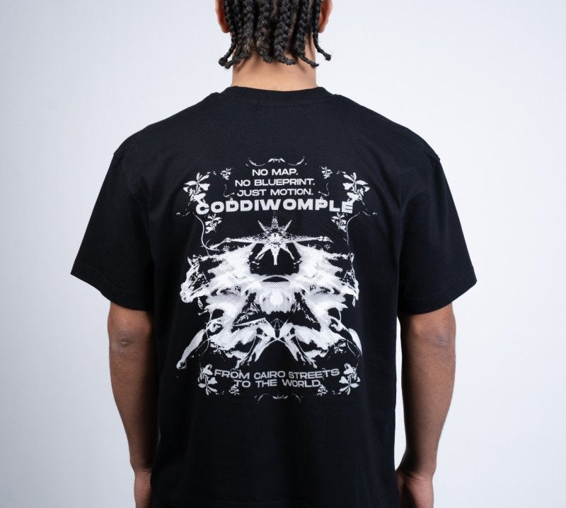FIRE HORSE BLACK TEE - CODDIWOMPLE