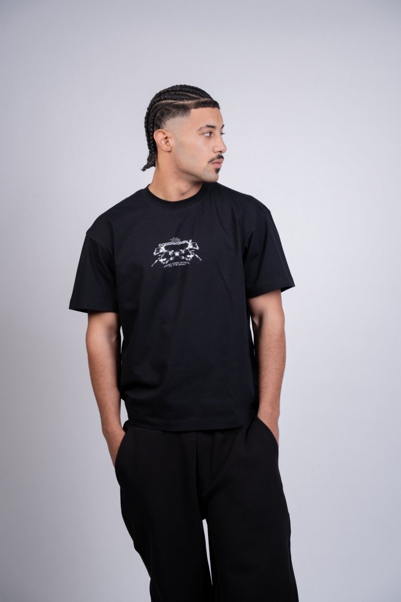 FIRE HORSE BLACK TEE - CODDIWOMPLE