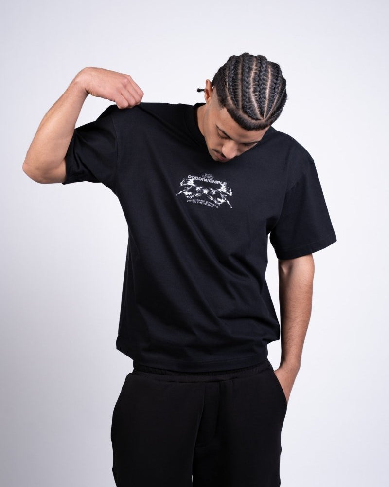 FIRE HORSE BLACK TEE - CODDIWOMPLE