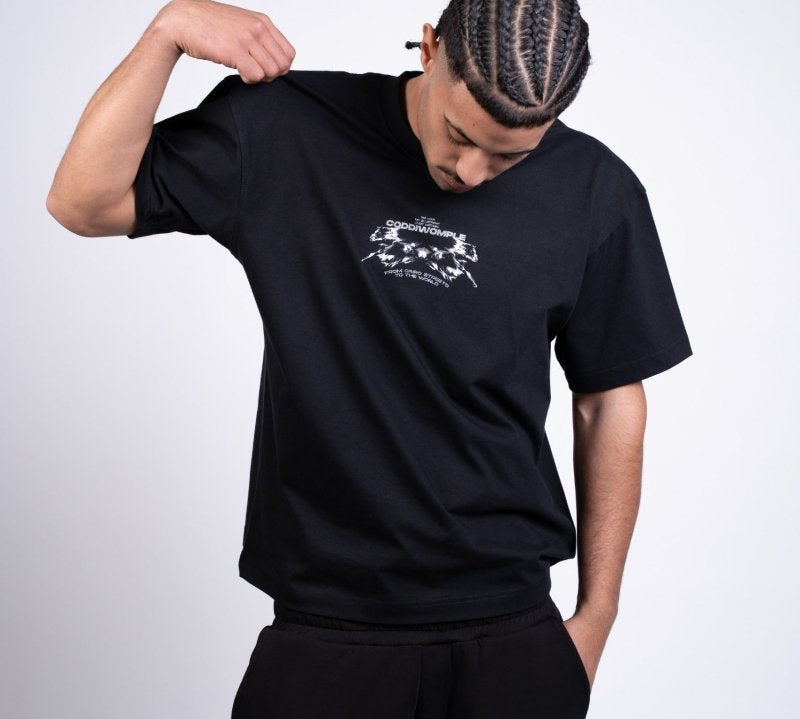FIRE HORSE BLACK TEE - CODDIWOMPLE