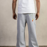 FLOWERS GREY SWEATPANTS - CODDIWOMPLE