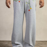 FLOWERS GREY SWEATPANTS - CODDIWOMPLE