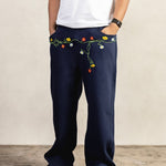 FLOWERS NAVY SWEATPANTS - CODDIWOMPLE