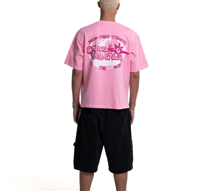 GLOBE PINK TEE - CODDIWOMPLE
