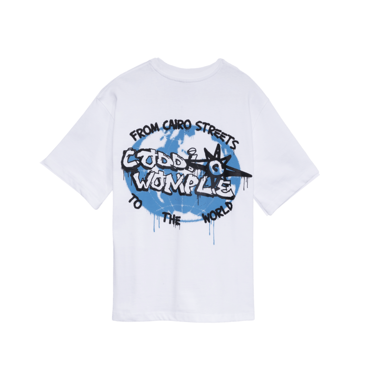 GLOBE WHITE TEE - CODDIWOMPLE