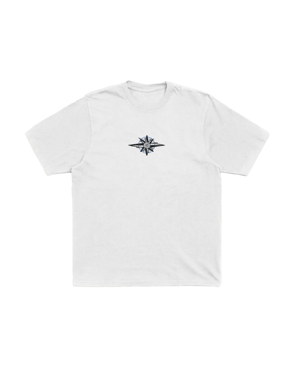 GLOBE WHITE TEE - CODDIWOMPLE