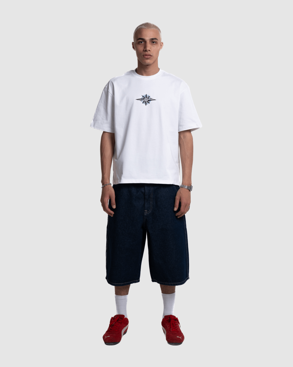GLOBE WHITE TEE - CODDIWOMPLE