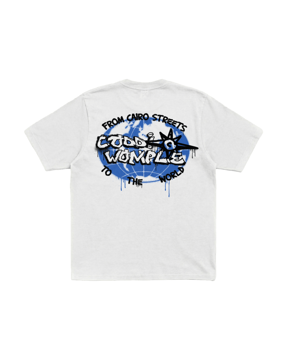 GLOBE WHITE TEE - CODDIWOMPLE