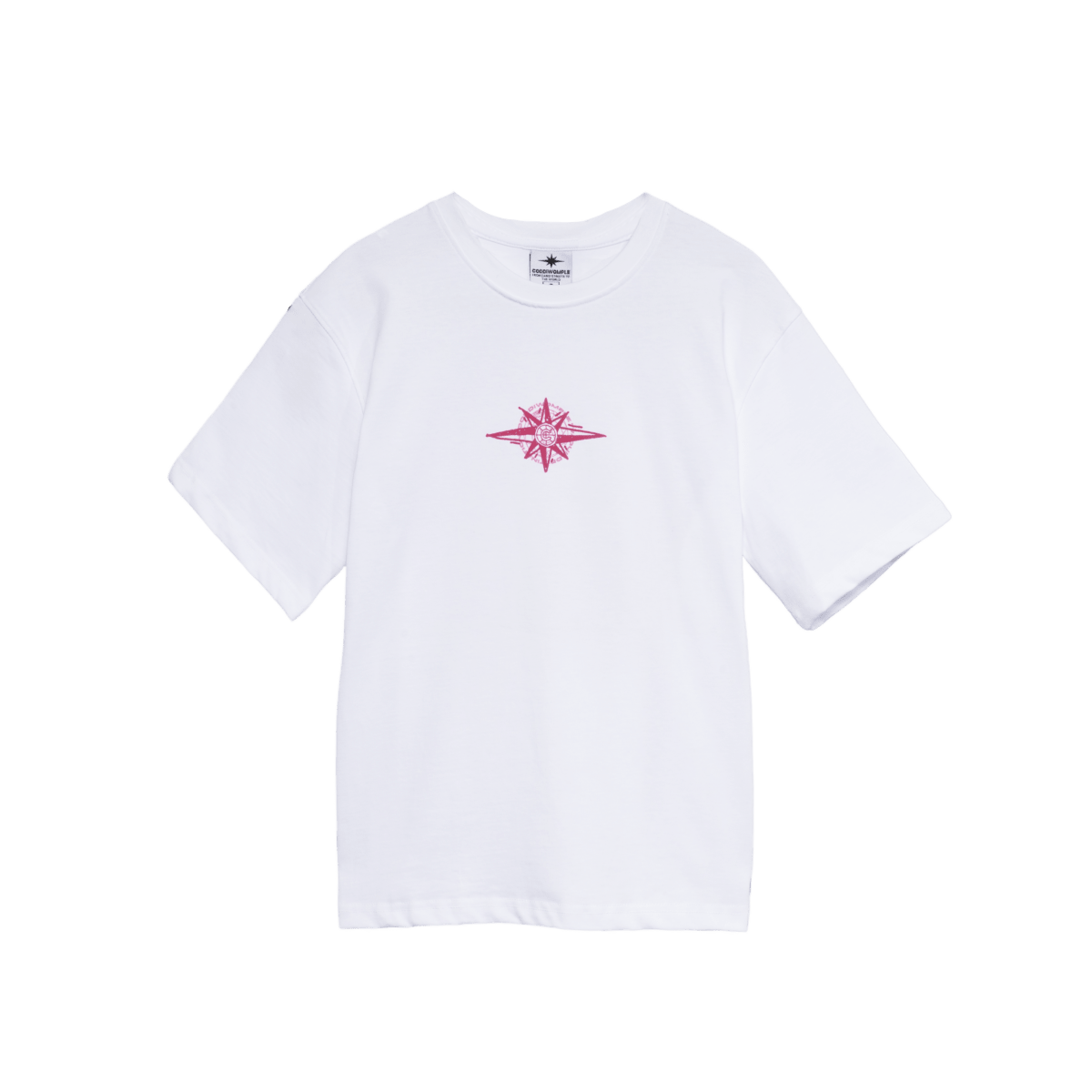GLOBE WHITE+PINK TEE - CODDIWOMPLE