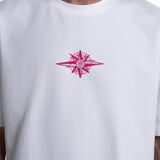 GLOBE WHITE+PINK TEE - CODDIWOMPLE