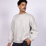 GREY EMBOSSED CREWNECK - CODDIWOMPLE