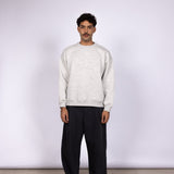 GREY EMBOSSED CREWNECK - CODDIWOMPLE