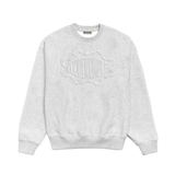 GREY EMBOSSED CREWNECK - CODDIWOMPLE